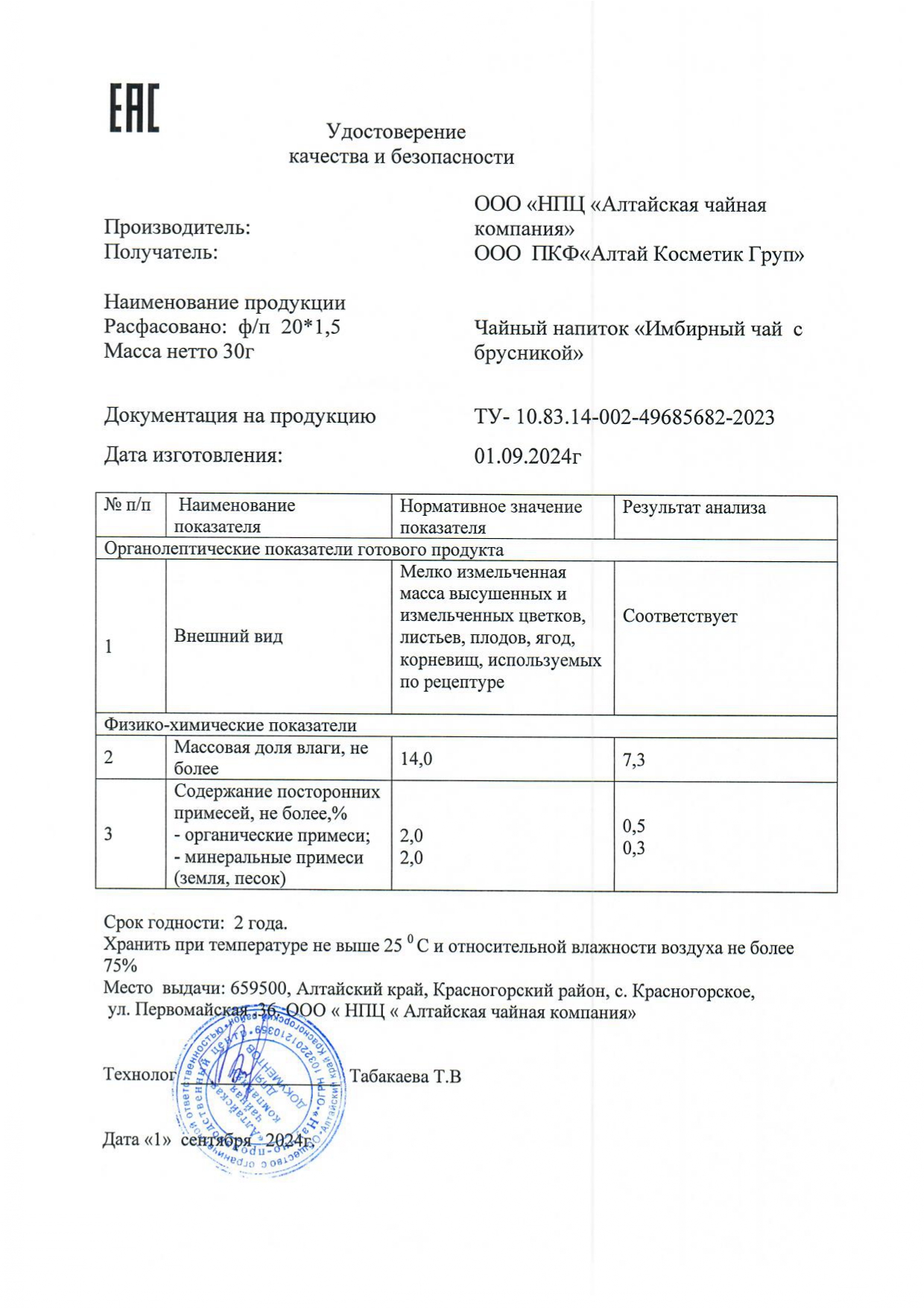 Паспорт №092024